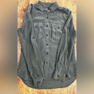 Banana Republic Olive Button Down Shirt